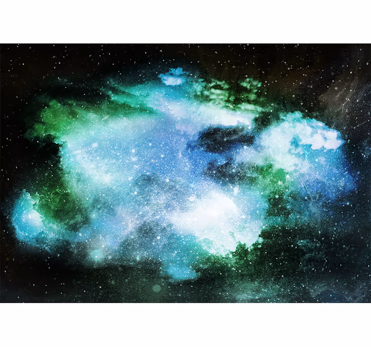 Living room roller blind very amazing cosmic rain - TenStickers