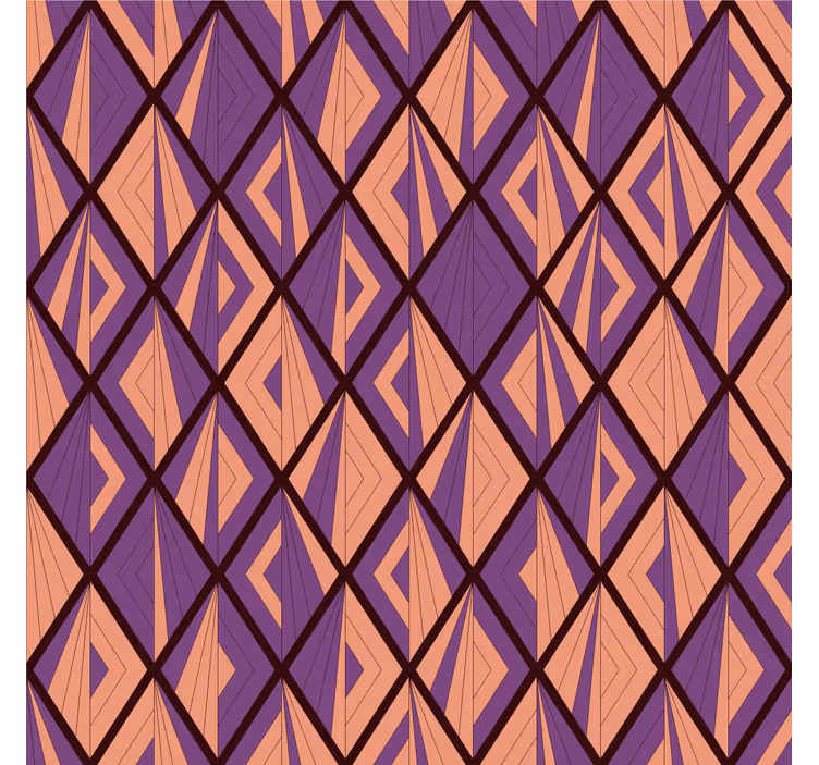 Living room roller blind african style purple diamonds - TenStickers