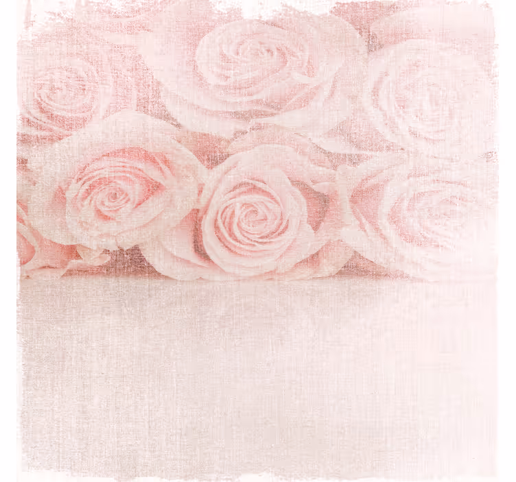 Living room roller blind in shabby chic light pink roses - TenStickers