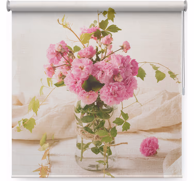 Living room roller blind with dying roses design - TenStickers
