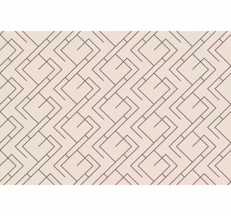Living room roller blind mid-century style design - TenStickers