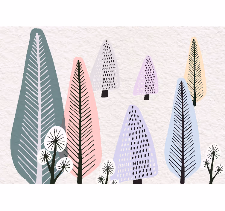 Living room roller blind woodland waltz - TenStickers