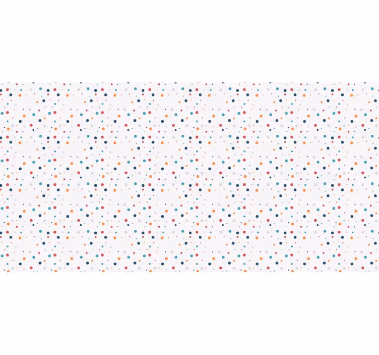 White roller blind nordic style kids colorful dots - TenStickers