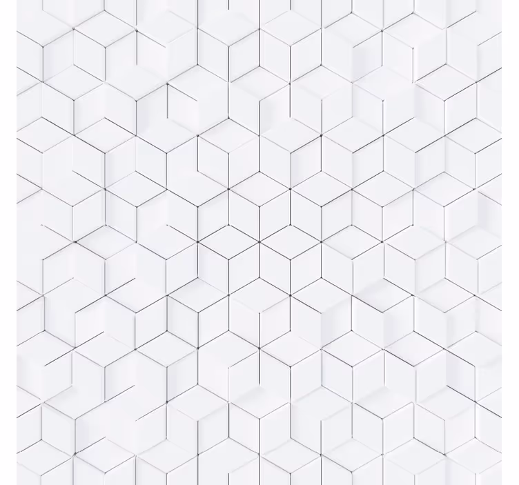 White roller blind with geometric design - TenStickers