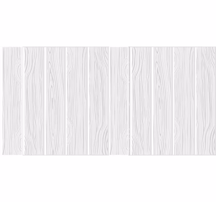 White roller blind with wooden floor effect - TenStickers
