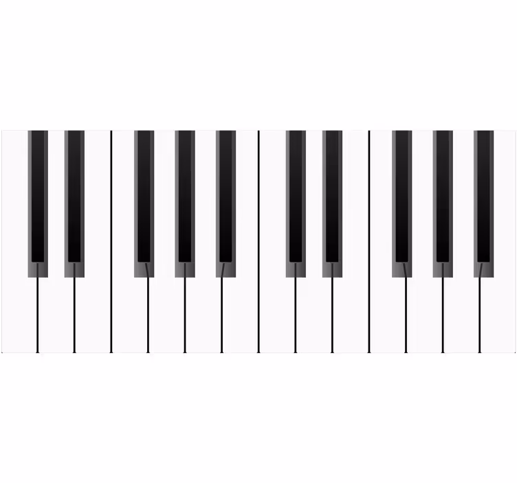 White roller blind grand piano - TenStickers