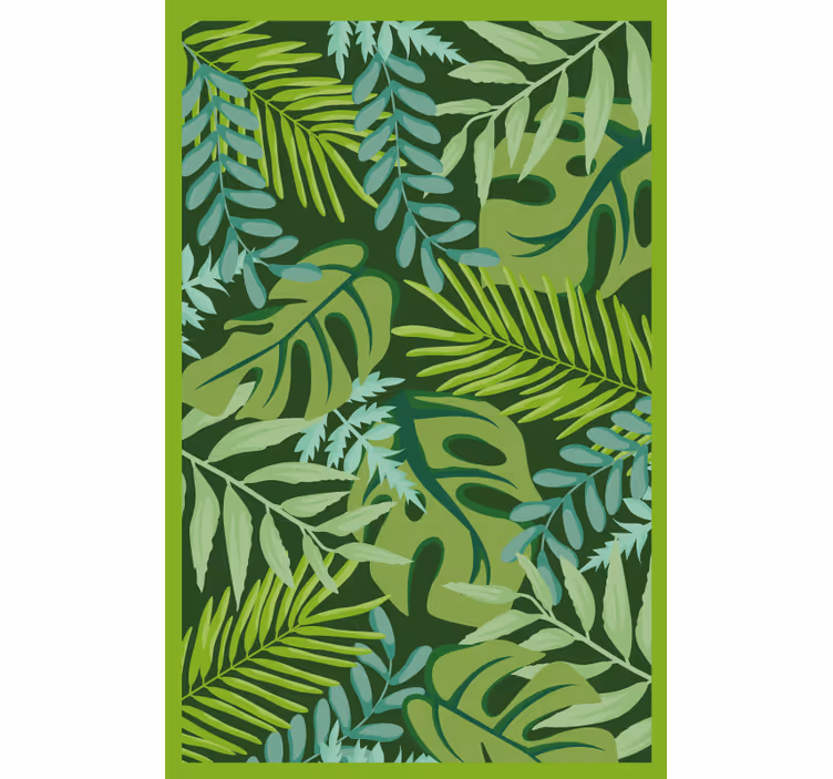 Bedroom roller blind jungle leaves design - TenStickers