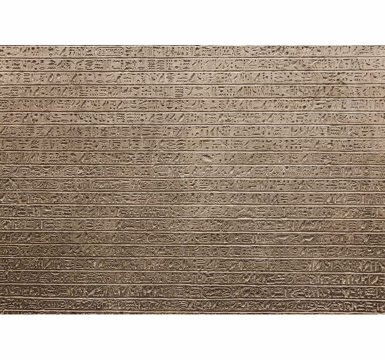 Beige roller blind with egyptian hieroglyphs pattern - TenStickers