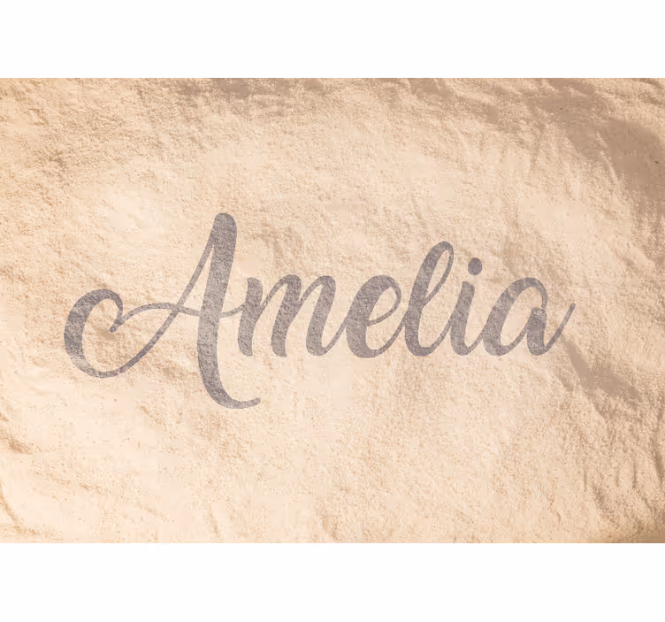 Beige roller blind name in the sand - TenStickers