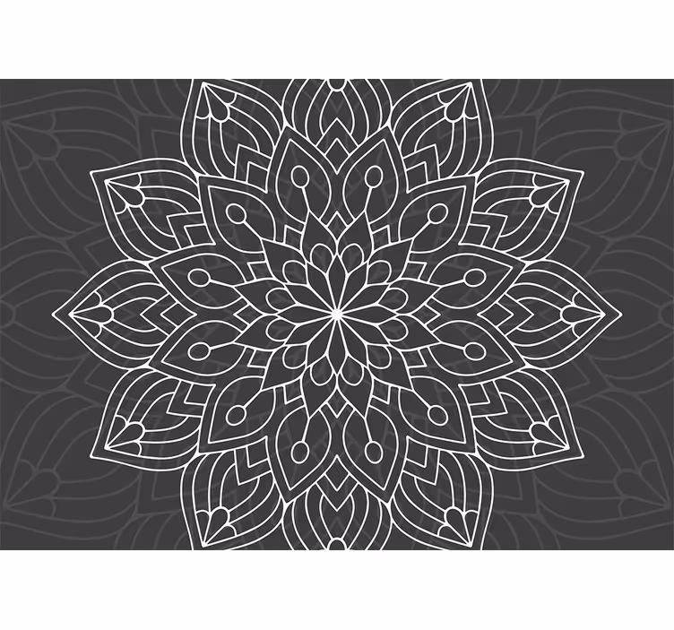 Bedroom roller blind with unique thin lined design - TenStickers