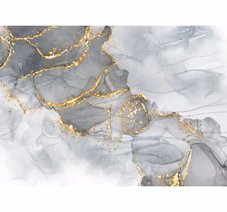 Bedroom roller blind in mosaic grey and gold - TenStickers