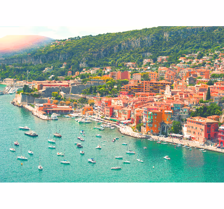 Bedroom roller blind the beautiful french riviera - TenStickers