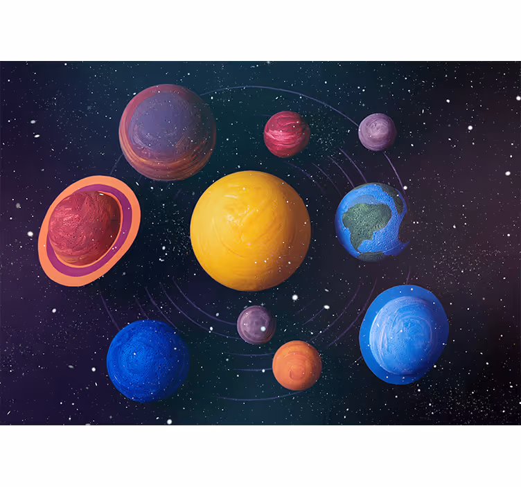 Bedroom roller blind exoplanet possibilities - TenStickers