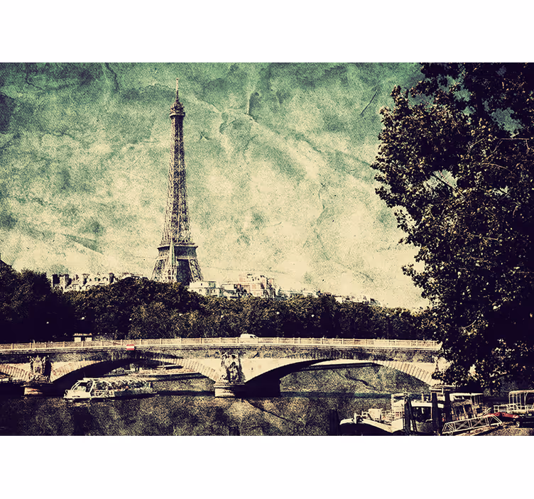 Bedroom roller blind with paris illustration - TenStickers