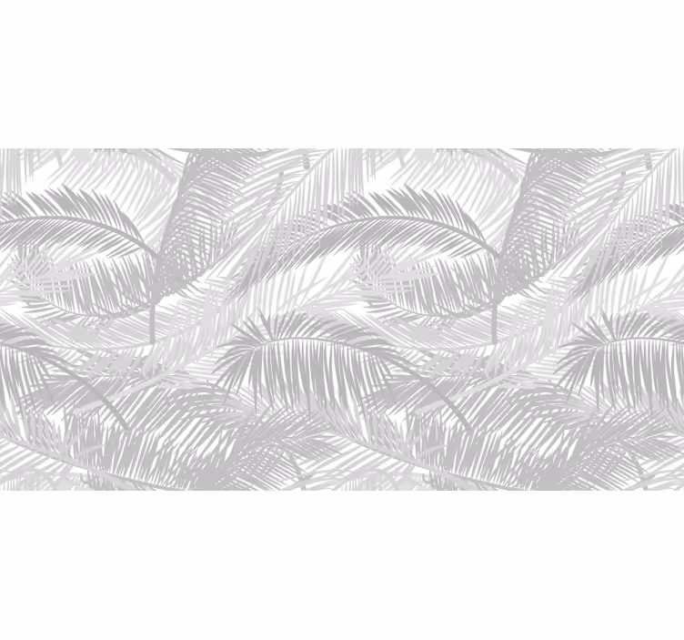 Gray roller blind with tropical gray leaves - TenStickers