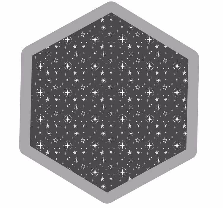 Gray roller blind with washed grey children's stars - TenStickers
