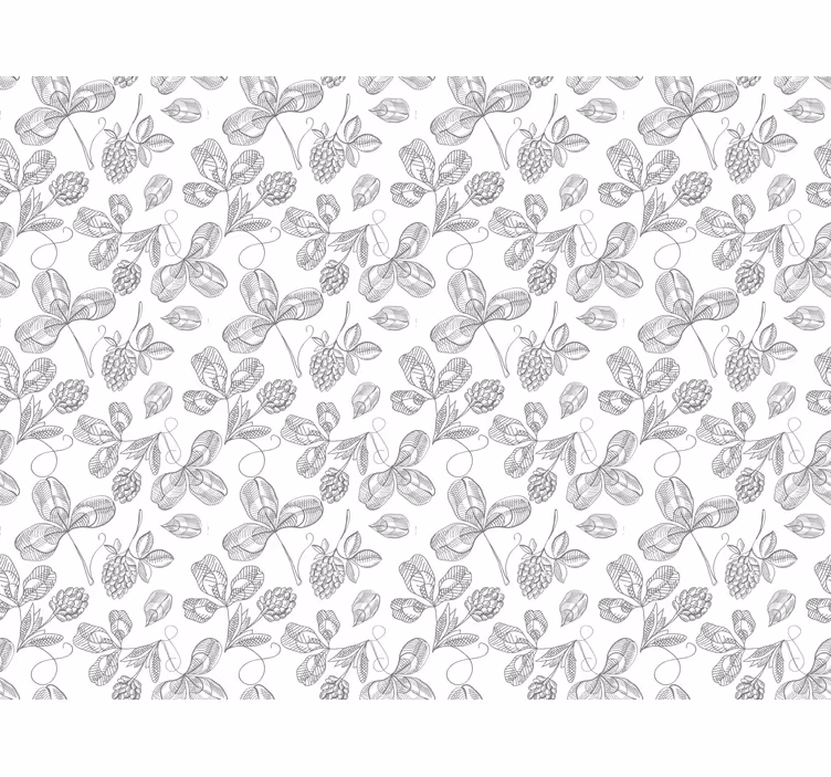 Gray roller blind with floral embroidery - TenStickers