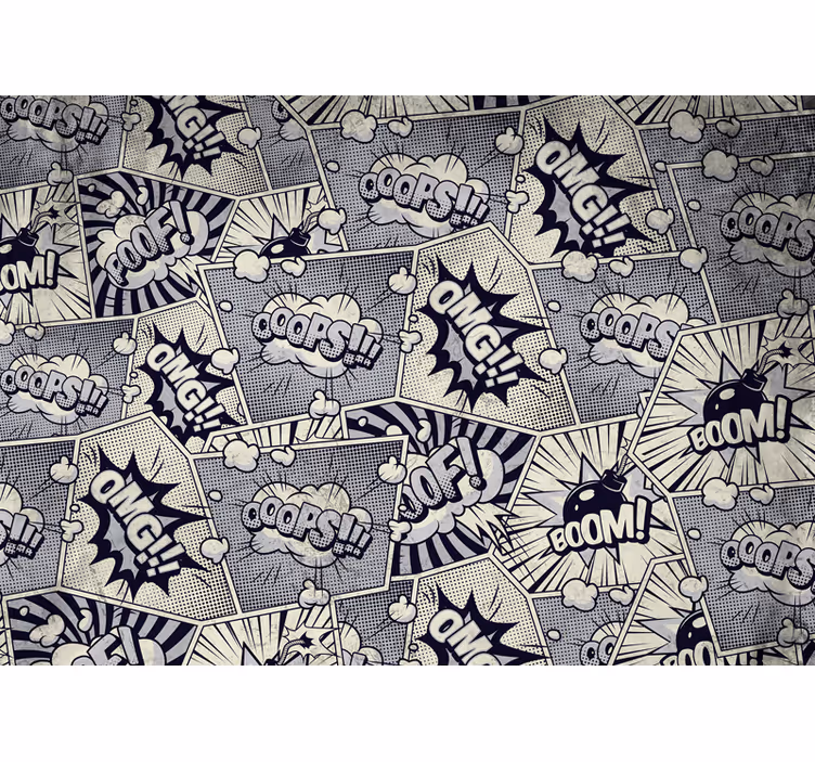 Bedroom roller blind in comic pop style - TenStickers