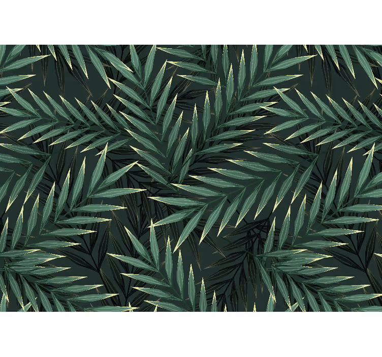 Jungle palm leaves bedroom roller blind - TenStickers