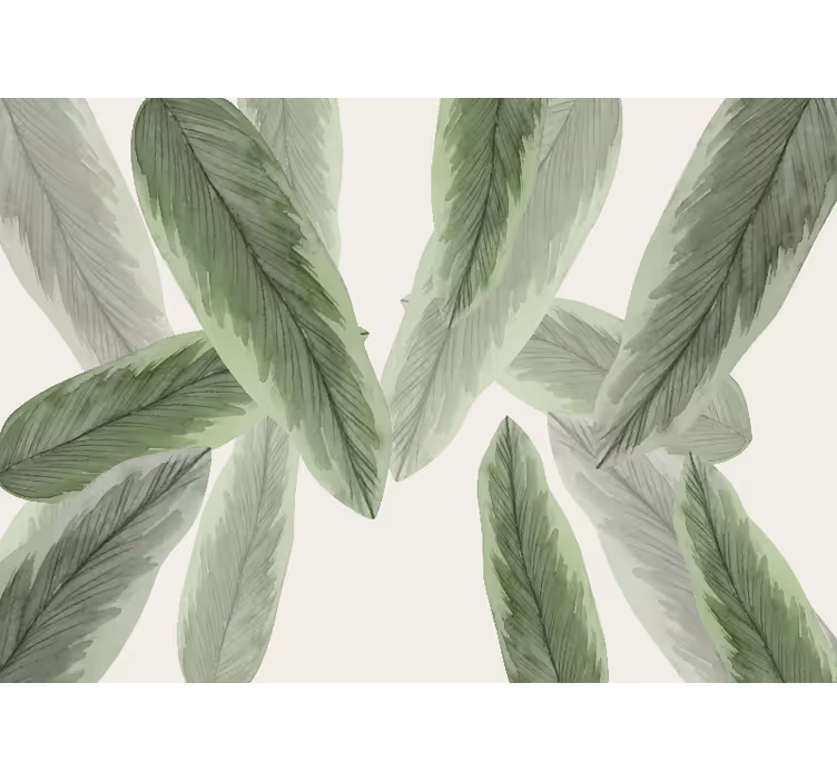 Tropical banana leaves bedroom roller blind - TenStickers