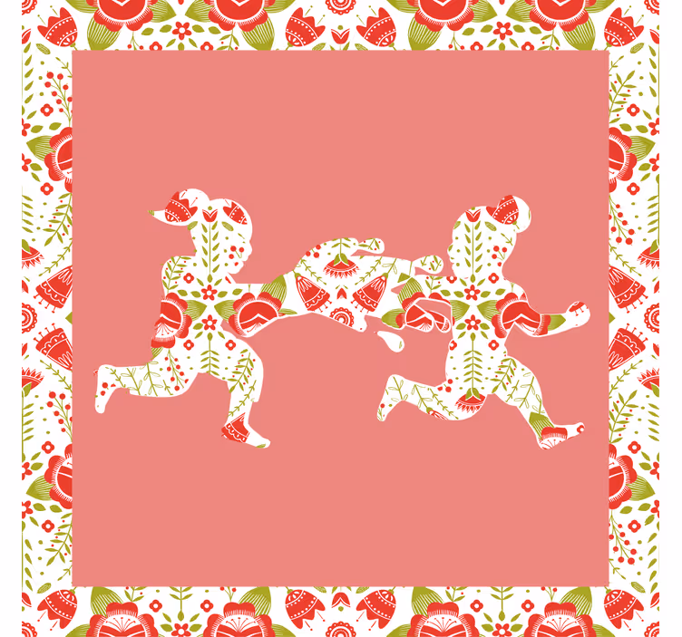 Living room roller blind "Śmingus dyngus" tradition - TenStickers