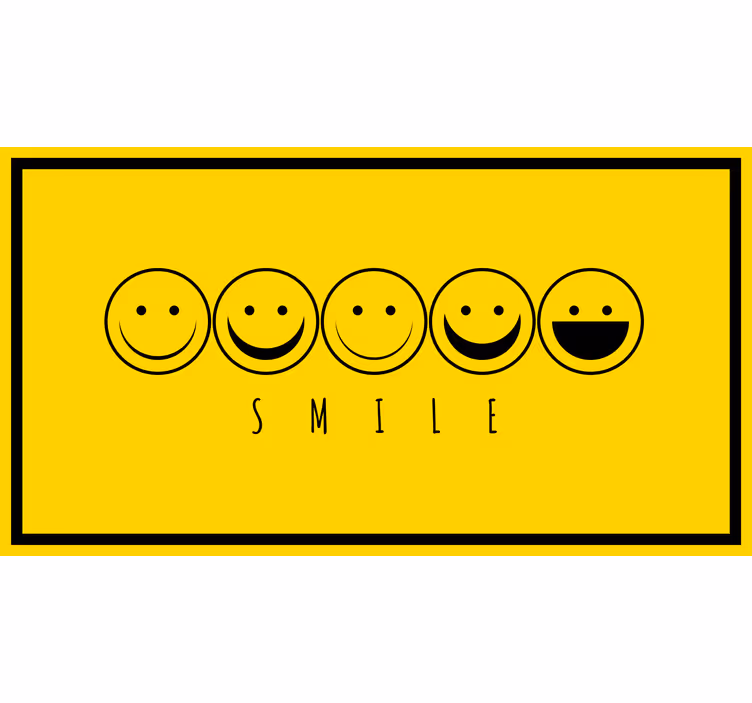 Bedroom roller blind with a cheerful smile  - TenStickers