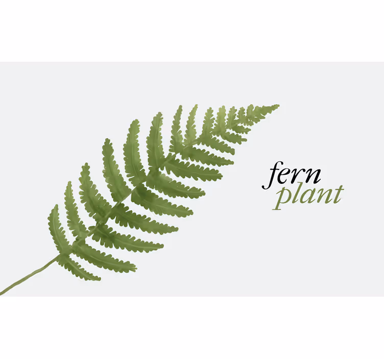 Bedroom roller blind fern plant minimalist rug - TenStickers