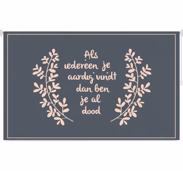 Bedroom roller blind live your best life - TenStickers