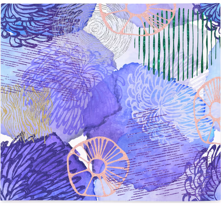 Bedroom roller blind purple abstract background - TenStickers