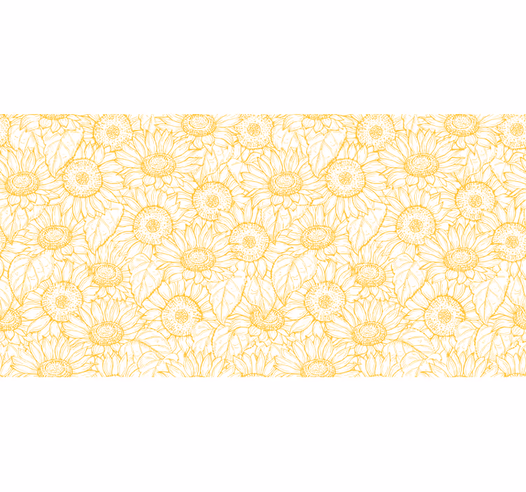 Bedroom roller blind with sunflowers design - TenStickers