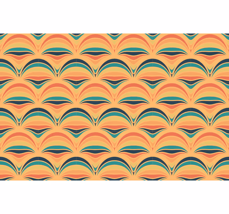 Bedroom roller blind in 70's orange stripes - TenStickers