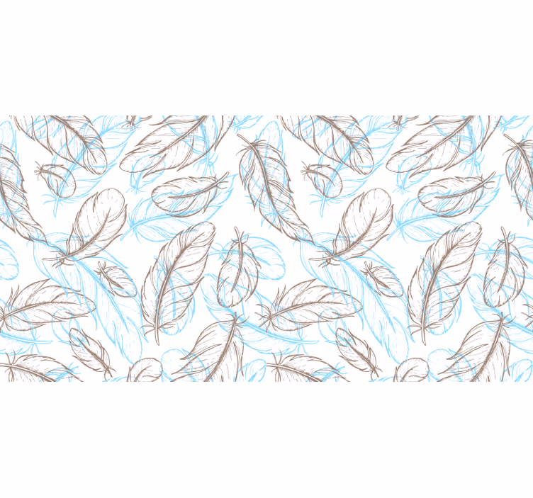 Bedroom roller blind feather outlines - TenStickers