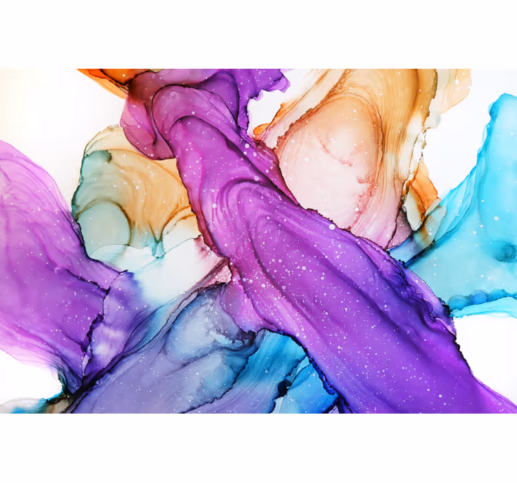Bedroom roller blind in abstract color blend - TenStickers