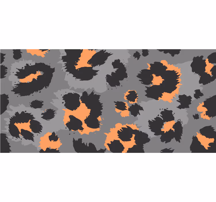 Bedroom roller blind in gray leopard print - TenStickers