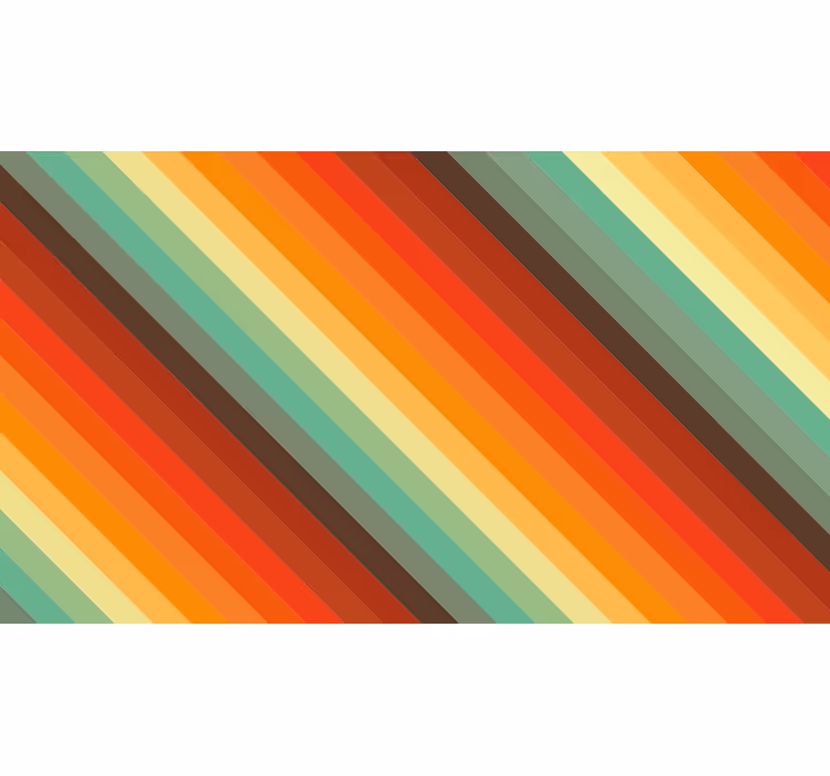 Bedroom roller blind in retro color stripes - TenStickers