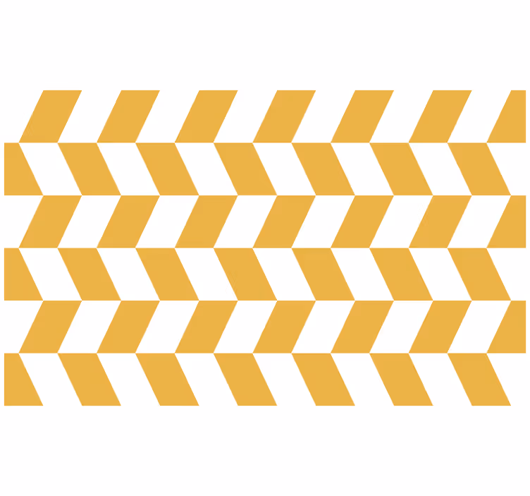 Geometric white and yellow figures bedroom roller blind - TenStickers