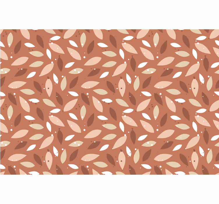 Bedroom roller blind terracotta leaves design - TenStickers