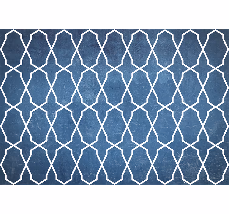 Bedroom roller blind in white and blue wave pattern - TenStickers