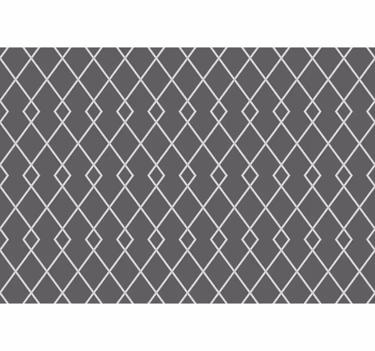 Bedroom roller blind in gray and white diamond pattern - TenStickers