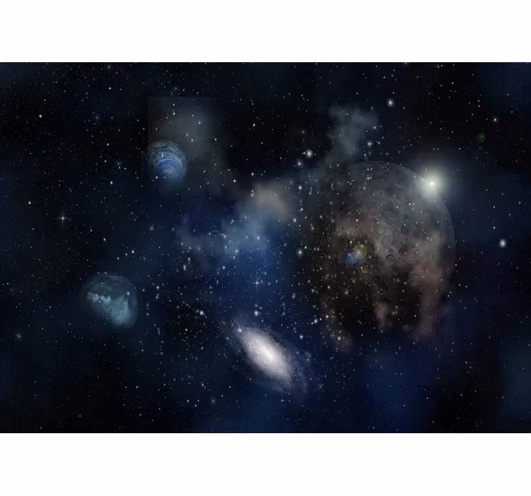 Bedroom roller blind with stunning cosmic design - TenStickers