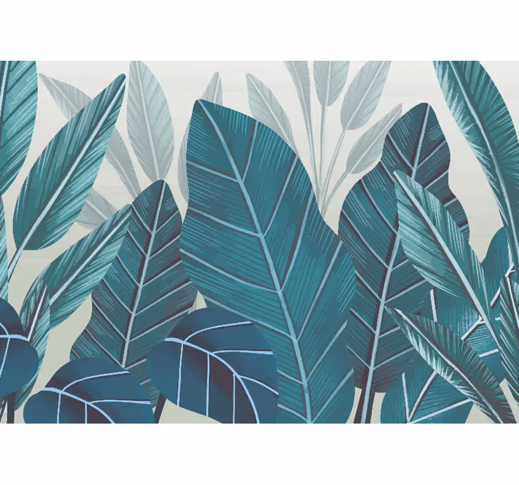 Bedroom roller blind 3d tropical leaves design - TenStickers