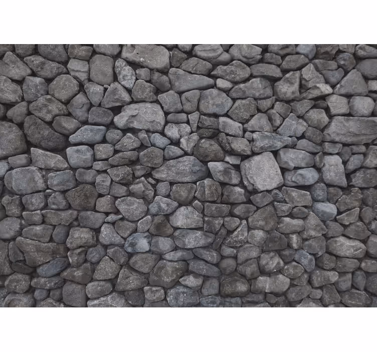Bedroom roller blind with raw boulder design - TenStickers