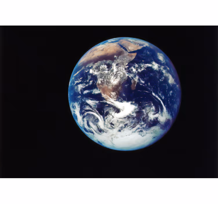 Bedroom roller blind earth from outer space view - TenStickers
