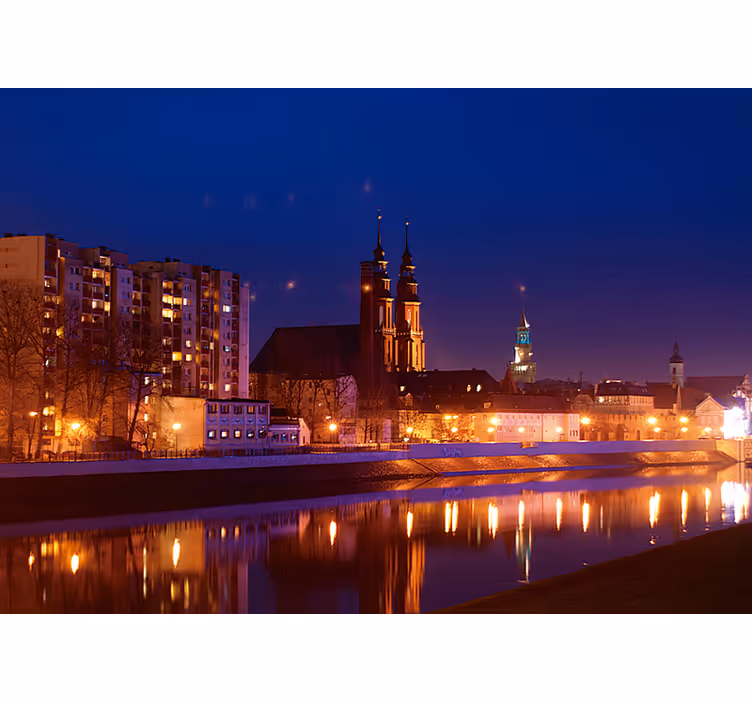 Bedroom roller blind opole after sunset - TenStickers