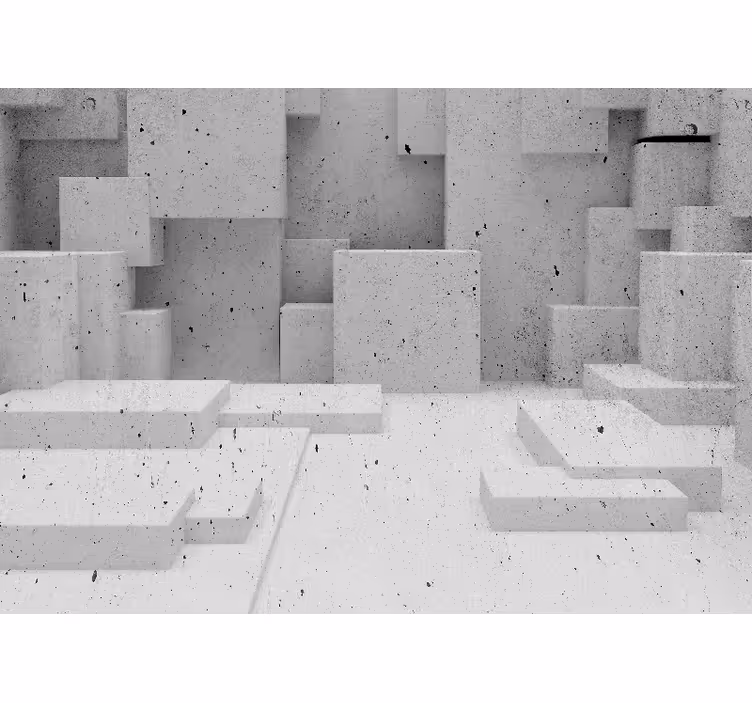 White roller blind 3d concrete molds - TenStickers