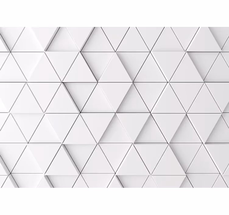 White roller blind with white shaded triangles - TenStickers