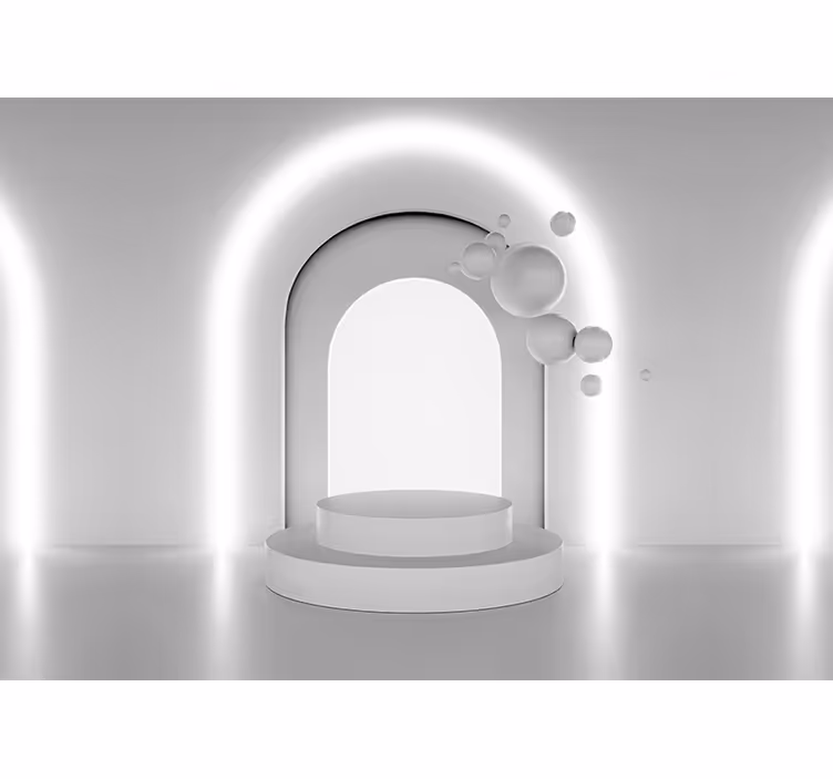 White roller blind 3d illusion sphere design - TenStickers