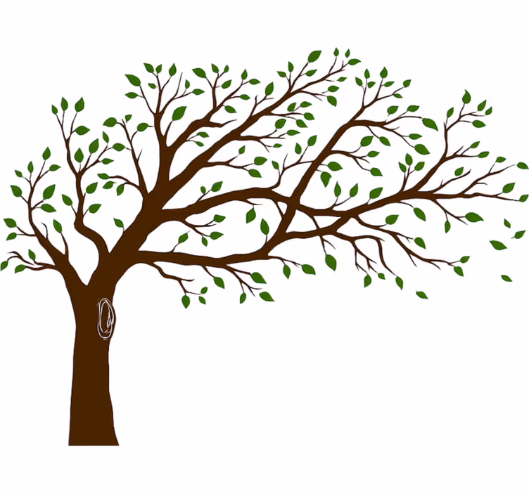 White roller blind colourful tree of truth - TenStickers