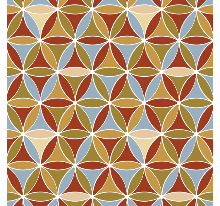 Living room roller blind vibrant prism design - TenStickers