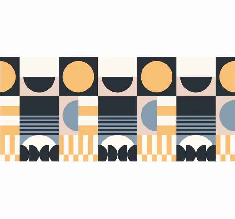 Living room roller blind with abstract modern design - TenStickers
